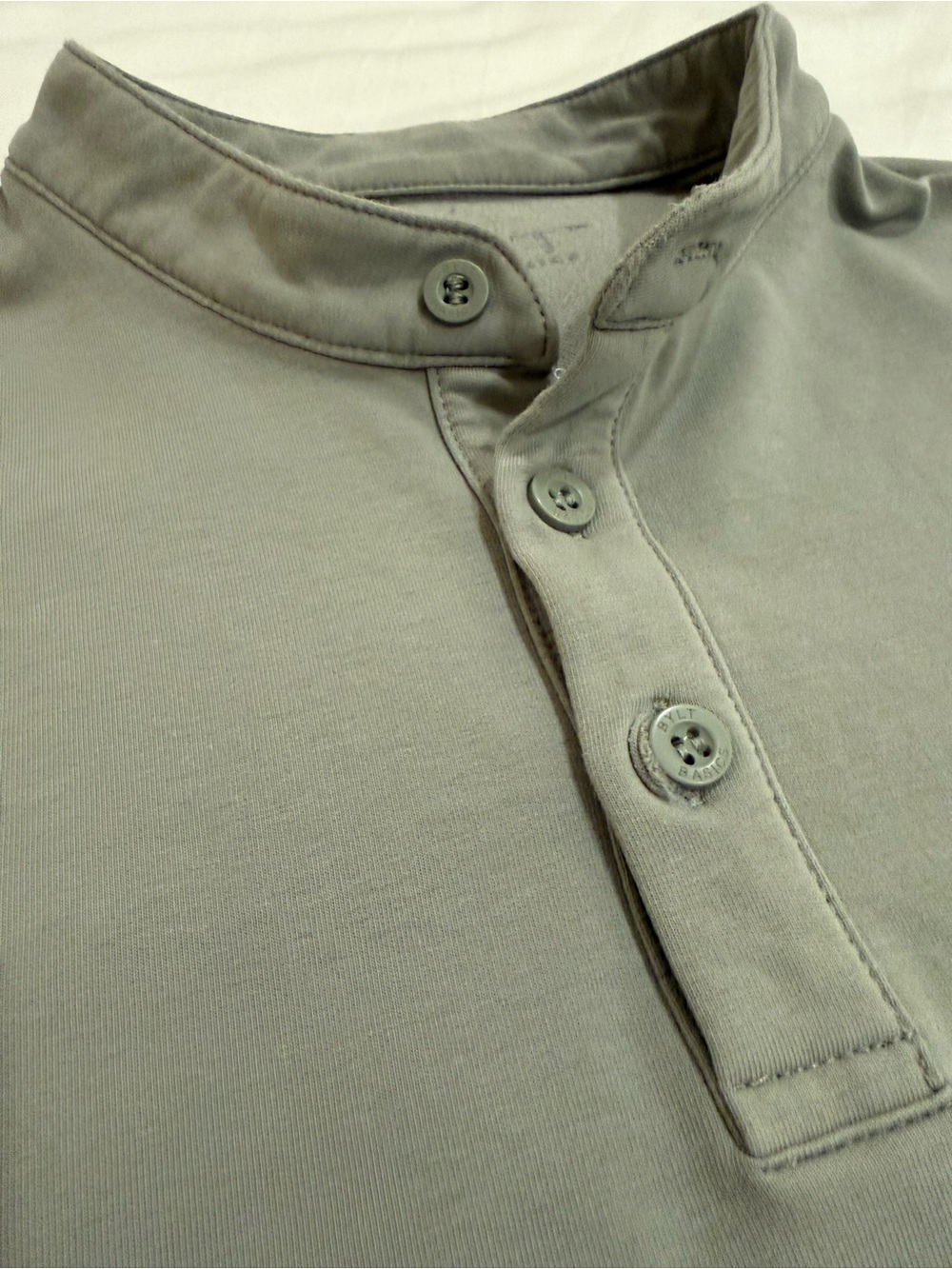 BYLT Stand Collar Short Sleeve Polo | Size M | Willow
